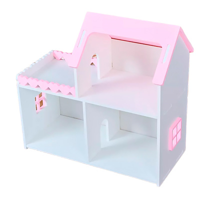 Домик для кукол Мини Pema kids бело-розовый 1